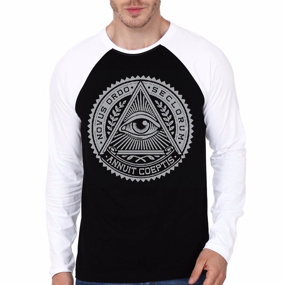 Illuminati Raglan T-Shirt Hoodie, Sweatshirt | PureTeeCo.com