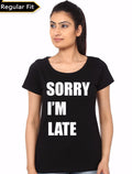 Sorry I Am Late Girls Black Party T-Shirt Hoodie, Sweatshirt | PureTeeCo.com
