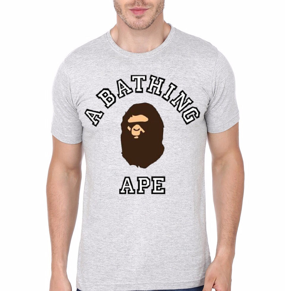 Bathing Ape Grey T-shirt Hoodie, Sweatshirt | PureTeeCo.com