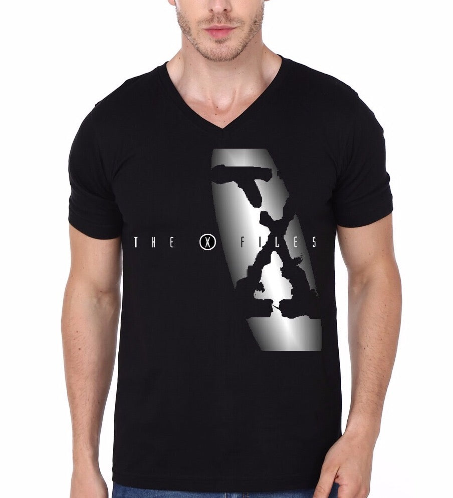 The X Files Black V-Neck T-Shirt Hoodie, Sweatshirt | PureTeeCo.com