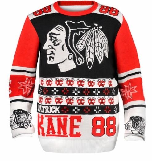 Patrick Kane Blackhawks NHL Ugly Christmas Sweater