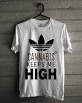 Cannabis White Tee Hoodie, Sweatshirt | PureTeeCo.com