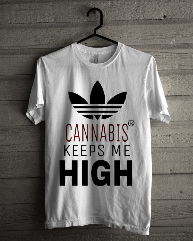 Cannabis White Tee Hoodie, Sweatshirt | PureTeeCo.com