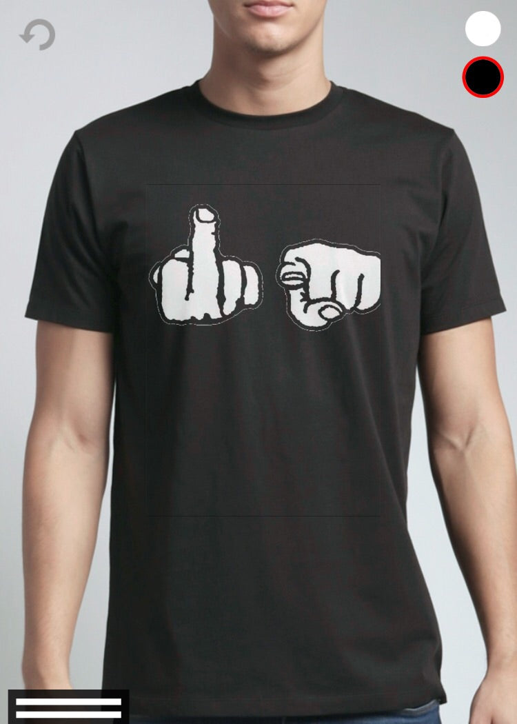 Middle Finger Black Tee Hoodie, Sweatshirt | PureTeeCo.com