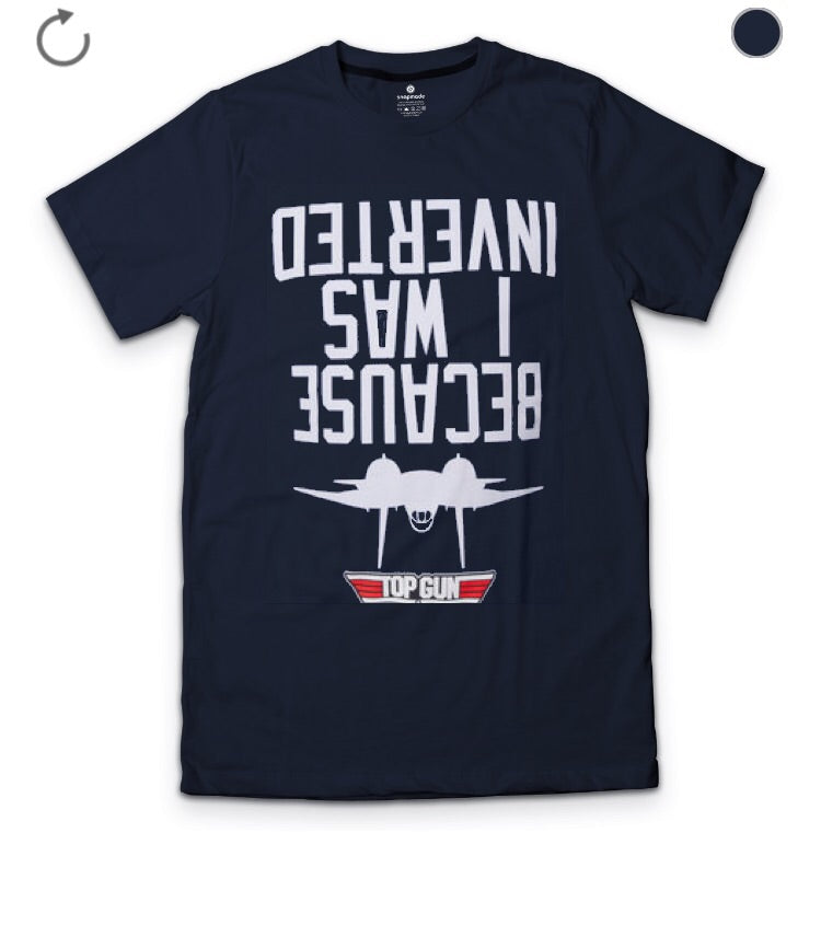 Top Gun Inverted Navy Blue Tee Hoodie, Sweatshirt | PureTeeCo.com
