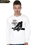 Rider White Full Sleeve Tee Hoodie, Sweatshirt | PureTeeCo.com