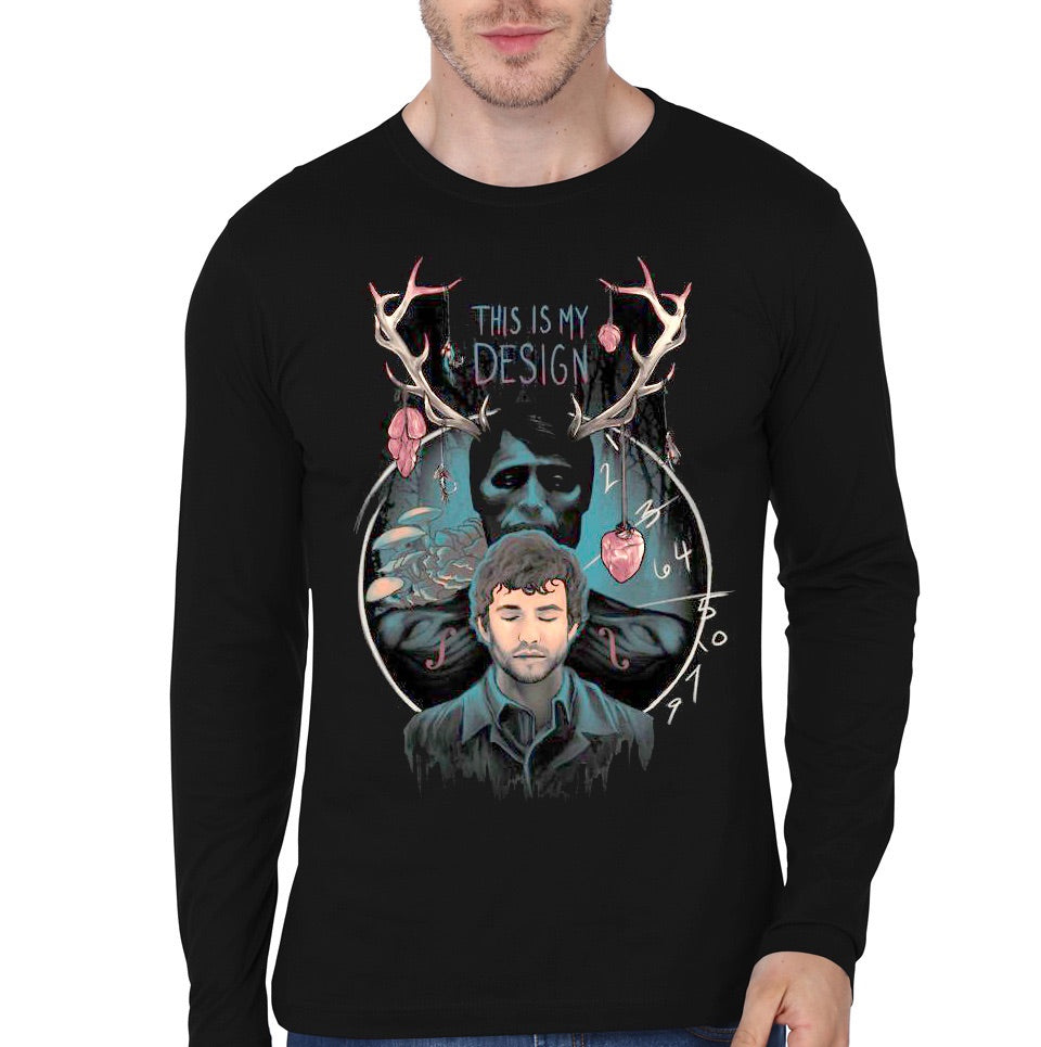 Hannibal Black Full Sleeve Tee Hoodie, Sweatshirt | PureTeeCo.com
