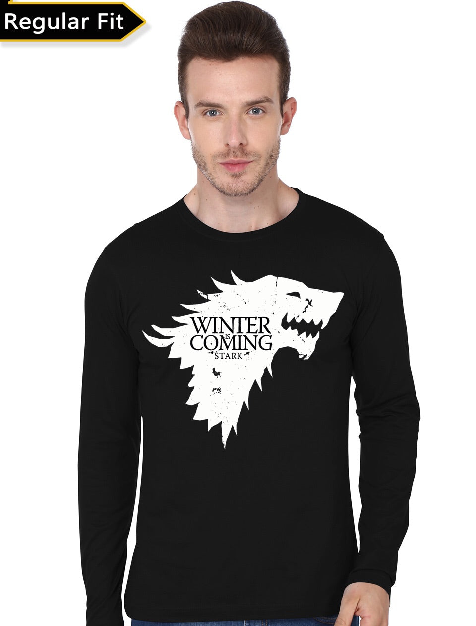 Winter Is Coming Black Full Sleeve T-Shirt Hoodie, Sweatshirt | PureTeeCo.com
