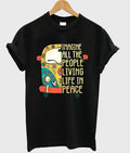 imagine all the people living life in peace t-shirt Hoodie, Sweatshirt | PureTeeCo.com