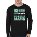 99 Little Bugs In The Code Black Full Sleeve T-Shirt Hoodie, Sweatshirt | PureTeeCo.com
