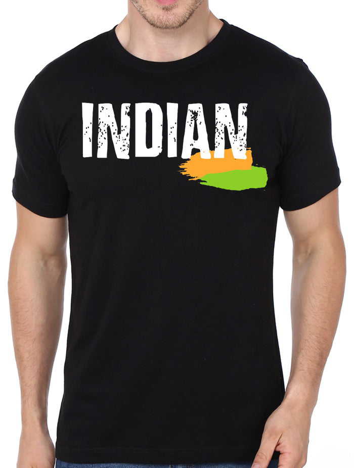Indian Half Sleeve Black T-Shirt Hoodie, Sweatshirt | PureTeeCo.com