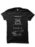 Inhale And Exhale Half Sleeve T-Shirt Hoodie, Sweatshirt | PureTeeCo.com