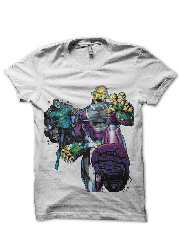 Green Lantern White Tee Hoodie, Sweatshirt | PureTeeCo.com