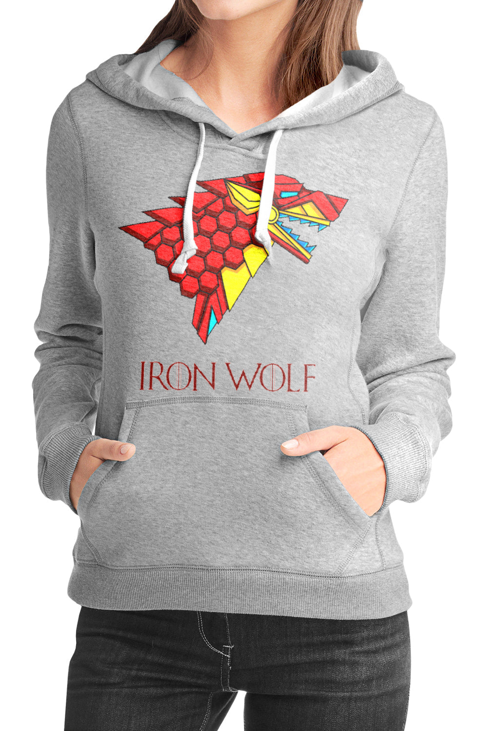 Iron Wolf Grey Girls Hoodie T-Shirts, Sweatshirt | PureTeeCo.com