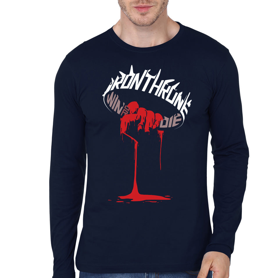 Iron Throne Navy Blue Full Sleeve Tee Hoodie, Sweatshirt | PureTeeCo.com