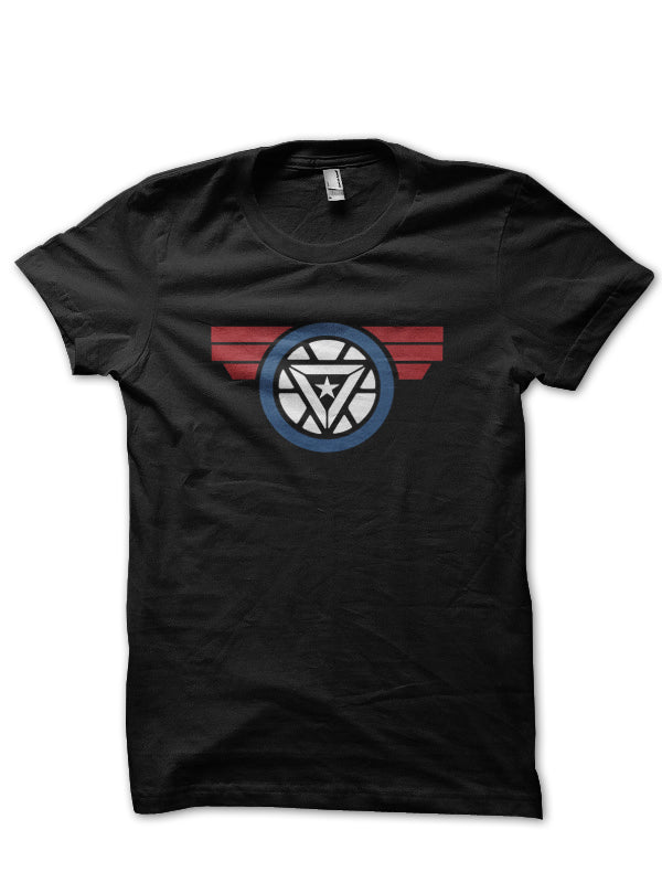 Arc Reactor V Shield Black T-Shirt Hoodie, Sweatshirt | PureTeeCo.com