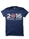 Rogers / Stark Navy Blue Tee Hoodie, Sweatshirt | PureTeeCo.com