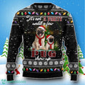 It’s Not A Party Until Pug Show Up Cute Ugly Christmas Sweater Style Gift
