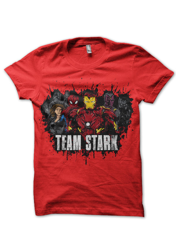 Team Stark Red Tee Hoodie, Sweatshirt | PureTeeCo.com