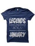 Legends Are Born In January T-Shirt Hoodie, Sweatshirt | PureTeeCo.com