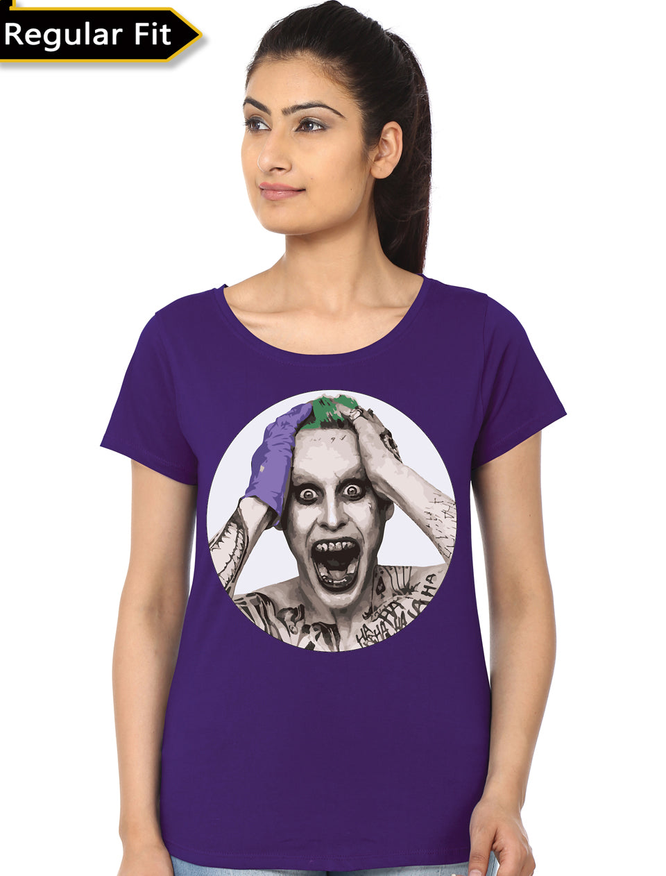 Jared Leto Suicide Squad Girls Purple T-Shirt Hoodie, Sweatshirt | PureTeeCo.com