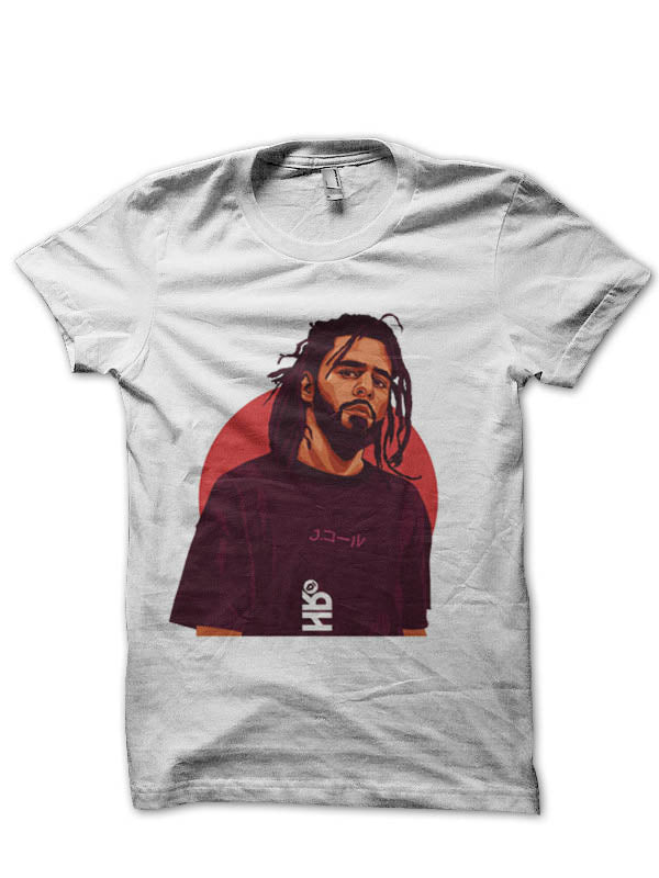J. Cole Half Sleeve White T-Shirt Hoodie, Sweatshirt | PureTeeCo.com