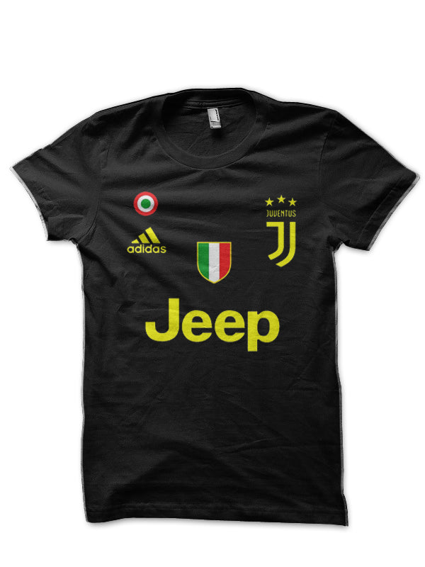 Juventus Half Sleeve Black T-Shirt Hoodie, Sweatshirt | PureTeeCo.com