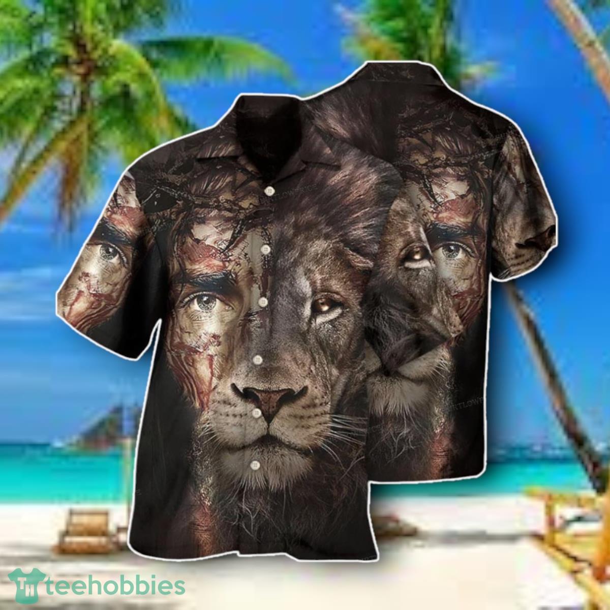 Jesus And Lion Hawaiian Shirt Style Gift