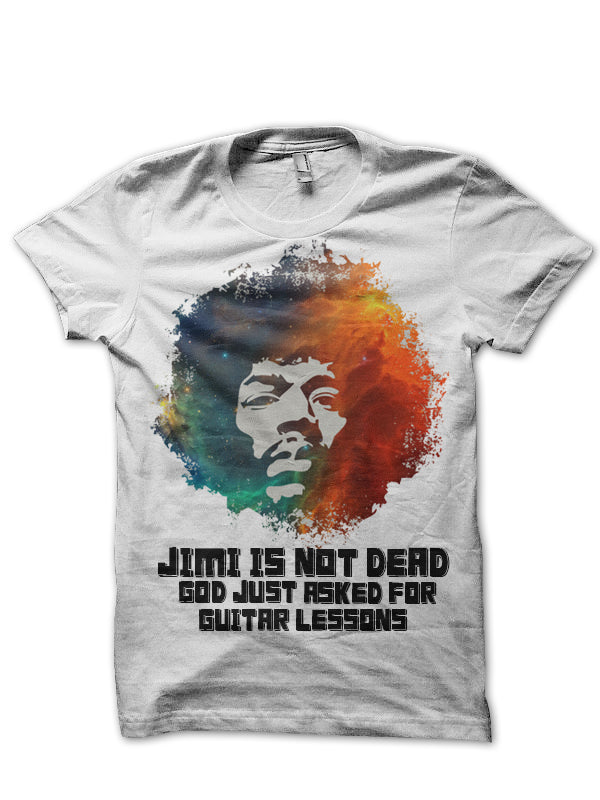 Jimi Hendrix White Tee Hoodie, Sweatshirt | PureTeeCo.com