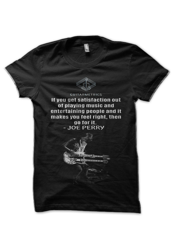 Joe Perry Half Sleeve Black T-Shirt Hoodie, Sweatshirt | PureTeeCo.com