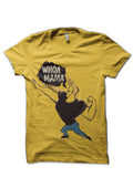 Johnny Bravo Half Sleeve Yellow T-Shirt Hoodie, Sweatshirt | PureTeeCo.com