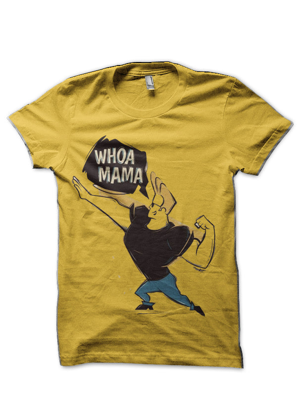 Johnny Bravo Half Sleeve Yellow T-Shirt Hoodie, Sweatshirt | PureTeeCo.com