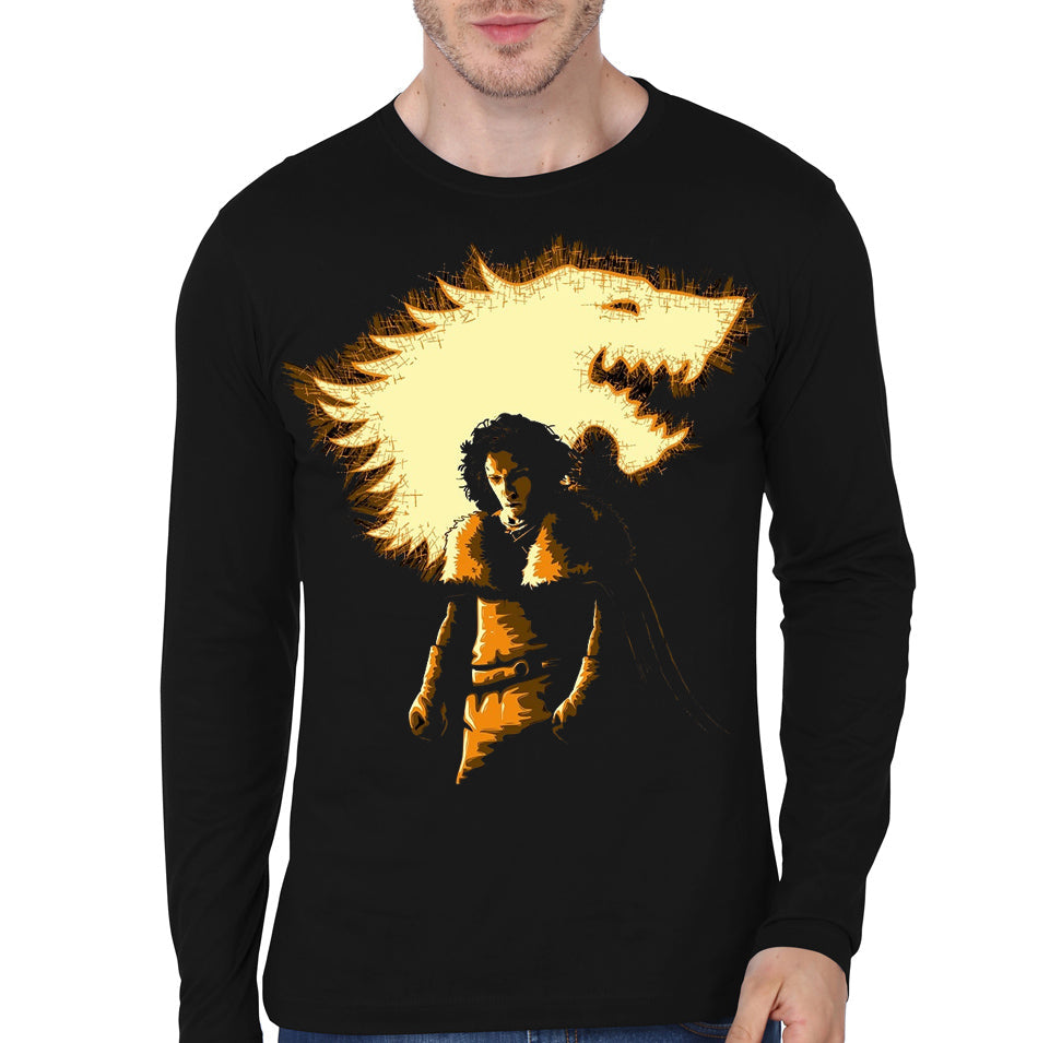Jon Snow Black Full Sleeve Tee Hoodie, Sweatshirt | PureTeeCo.com