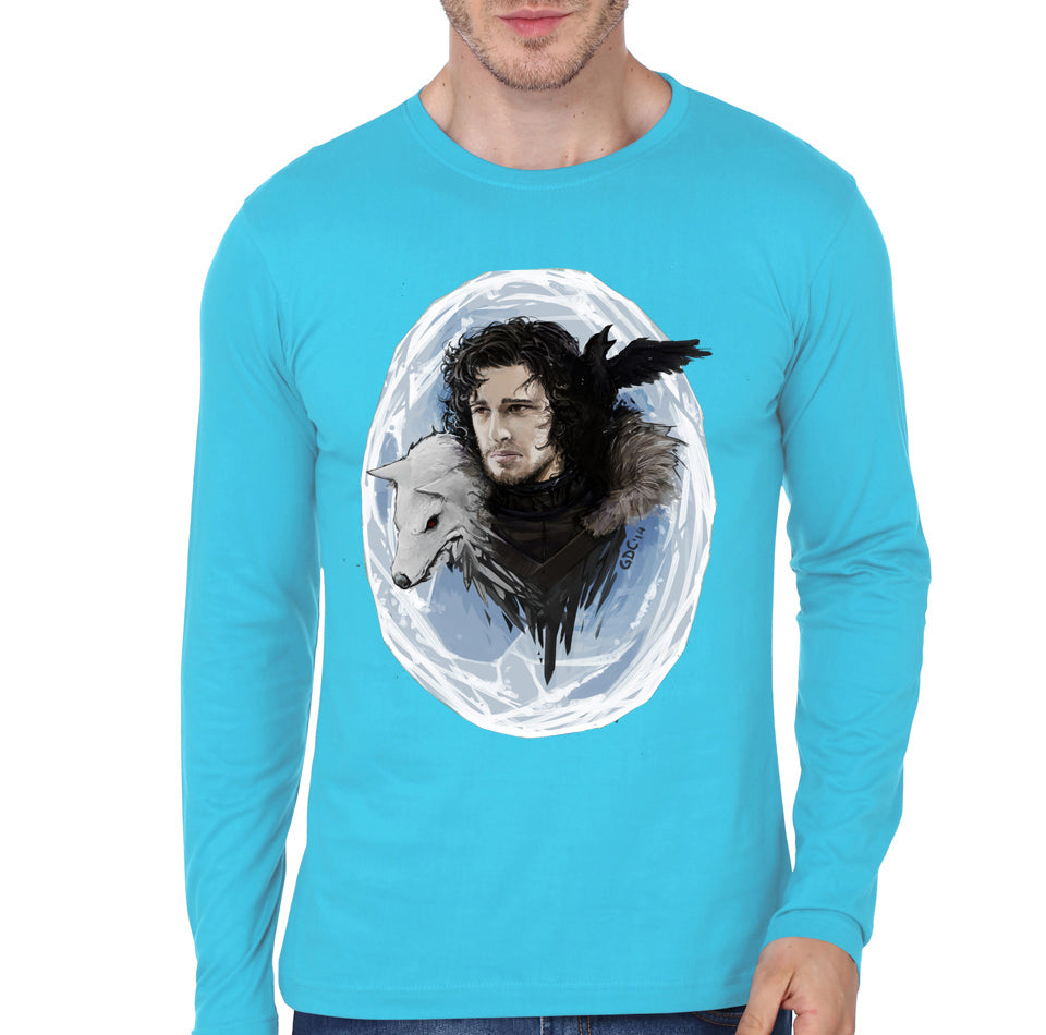 Jon Snow Light Blue Full Sleeve Tee Hoodie, Sweatshirt | PureTeeCo.com