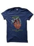 Rip Juice Wrld  Navy Blue Half Sleeve T-Shirt Hoodie, Sweatshirt | PureTeeCo.com