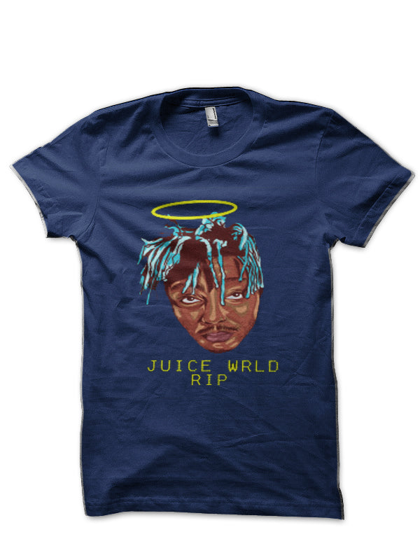 Rip Juice Wrld  Navy Blue Half Sleeve T-Shirt Hoodie, Sweatshirt | PureTeeCo.com