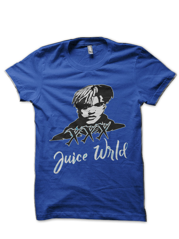 Juice wrld Navy Blue Half Sleeve T-Shirt Hoodie, Sweatshirt | PureTeeCo.com