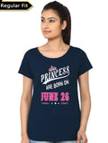 Princess Are Born On June 26 Navy Blue T-Shirt Hoodie, Sweatshirt | PureTeeCo.com