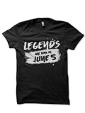 Legends Are Born June 5 Black T-Shirt Hoodie, Sweatshirt | PureTeeCo.com