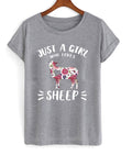 just a girl who loves sheep t-shirt Hoodie, Sweatshirt | PureTeeCo.com