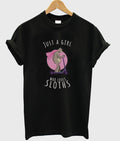 just a girl who loves sloths t-shirt Hoodie, Sweatshirt | PureTeeCo.com