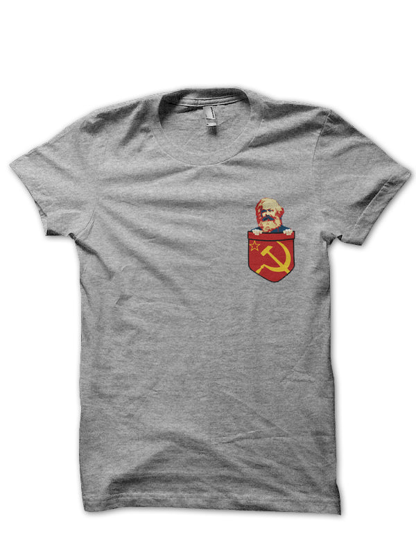 Karl Marx Communism Chest Pocket T-Shirt Hoodie, Sweatshirt | PureTeeCo.com