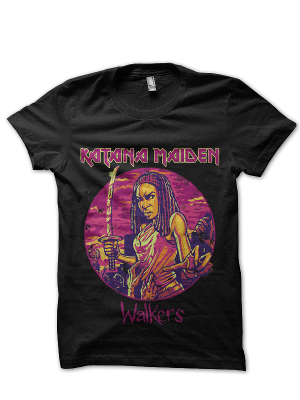 The Katana Maiden Black T-Shirt Hoodie, Sweatshirt | PureTeeCo.com