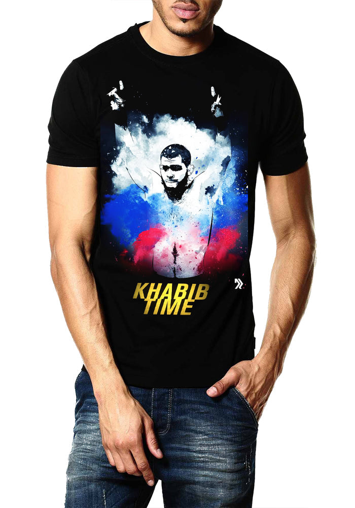 Khabib Time Black T-Shirt Hoodie, Sweatshirt | PureTeeCo.com