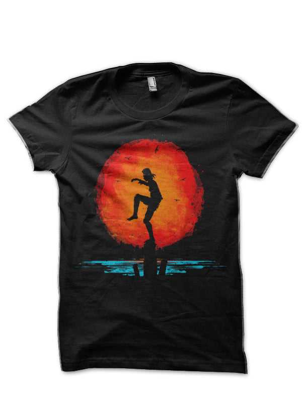 Karate Kid Minimal Tribute Painting Black T-Shirt Hoodie, Sweatshirt | PureTeeCo.com