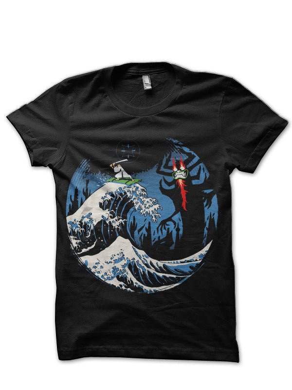 The Great Battle â€“ Samurai Jack Black T-Shirt Hoodie, Sweatshirt | PureTeeCo.com