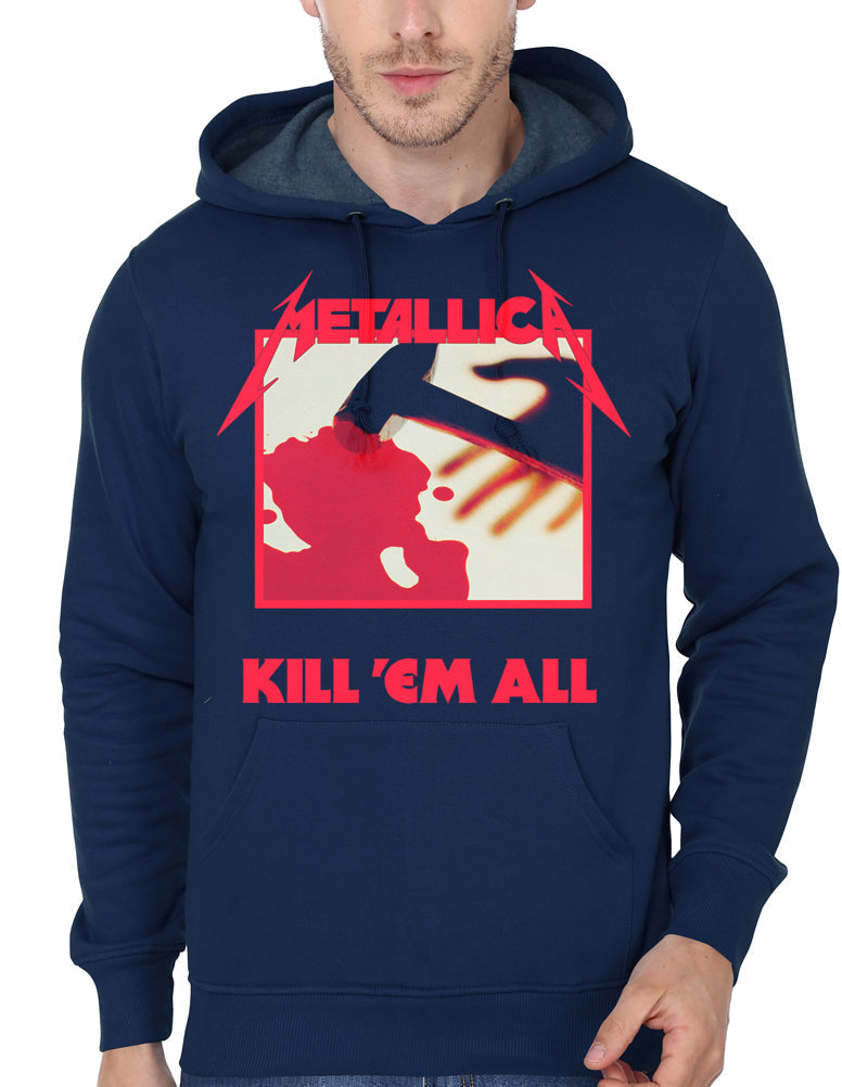 Metallica Killâ€™Em Navy Blue Hoodie T-Shirts, Sweatshirt | PureTeeCo.com