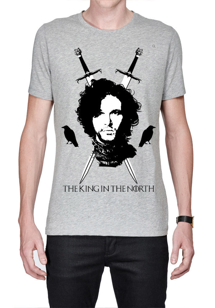 The King In The North Jon Snow Grey T-Shirt Hoodie, Sweatshirt | PureTeeCo.com