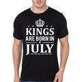 Kings Are Born In July Black T-Shirt Hoodie, Sweatshirt | PureTeeCo.com