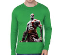 Kratos Green Full Sleeve Tee Hoodie, Sweatshirt | PureTeeCo.com